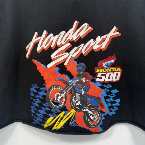 Forever 21 Honda Sports Women's Cropped Honda500 Graphic T-Shirt Size XL - Picture 3 of 7